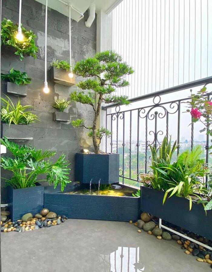 thiết kế tiểu cảnh ban công diện tích nhỏ 1
